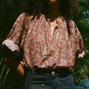 NWT Doen Jane Blouse in Jacqui Paisley size Small